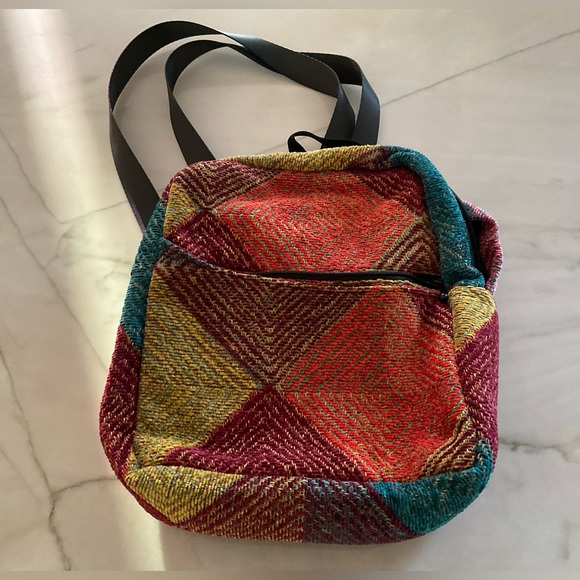 Handbags - Multi color stitched small backpack
